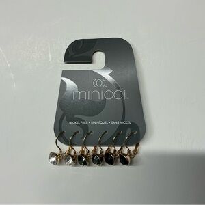 Minicci Set of 3 Crystal Drop Earrings